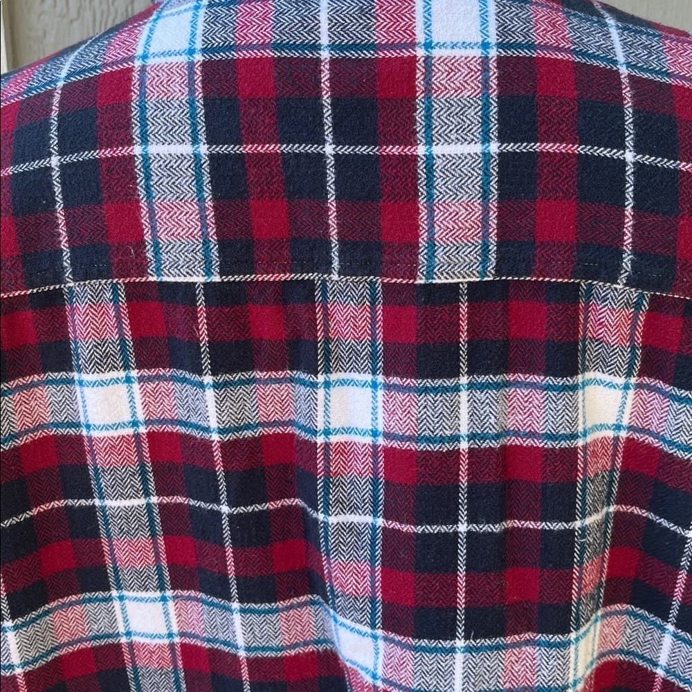 Stanley Red & Black Plaid Cotton Flannel Long Sleeve Button Shirt Men's Size XXL - Picture 7 of 7